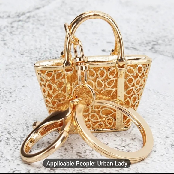 NWT animal print, Gold, purse keychain/bag charm. - Picture 3 of 4